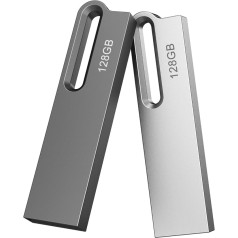 JOIOT USB zibatmiņas karte 128 GB 3.0 komplektā, USB zibatmiņas 3.0 atmiņas karte, USB-C zibatmiņas karte, ātrdarbīga datu glabāšana un vienkārša pārsūtīšana C tipa mobilajam tālrunim, melna + sudraba krāsā