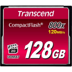 Transcend 128GB CompactFlash 800 zibatmiņas karte TS128GCF800