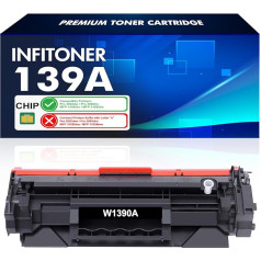 Ar mikroshēmu 139A (W1390A) 139X toneris saderīgs ar HP 139A 139X W1390A W1390X LaserJet Pro 3002dw 3002dn 3002 MFP 3102fdn 3102fdw 3102 Tonera kasetne (melna, 1 iepakojums)