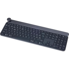 Logitech Craft bezvadu tastatūra, Bluetooth un 2,4 GHz bezvadu savienojums, programmējamas pogas, automātisks aizmugurējais apgaismojums, daudzierīču tastatūra, PC / Mac / klēpjdators, spāņu QWERTY izkārtojums - melna