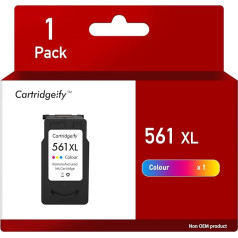 Cartridgeify 561XL tintes kasetnes saderīgas ar Canon CL-561 XL krāsu kasetnēm PIXMA TS7450 TS7451 TS5350 TS5351 TS5352 TS5352 TS5353 printerim