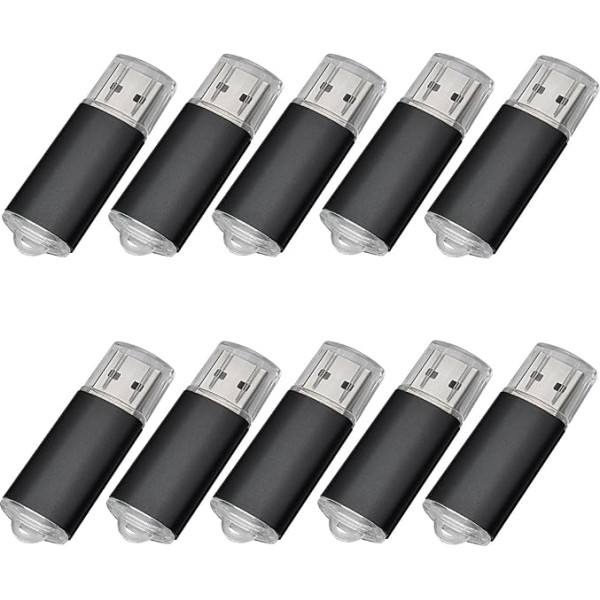 10 USB atmiņas kartes, USB 2.0 atmiņas kartes, spaideru kartes. Schwarz 128 MB