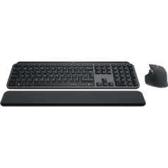 Logitech MX taustiņi S Combo: MX Master 3S, MX Keys S un MX Palm Rest - grafīts, angļu QWERTY izkārtojums