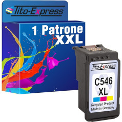 Tito-Express Platinum Series 1 kasetne, kas saderīga ar Canon CL 546 XL Colour | IP2850 MG2440 MG2450 MG2450 MG2455 MG2540 MG2550 MG2555 MG2940 MG2950 MG3050 MG3051 MG3052 MG3052 MG3052 MG303 053 MX494 MX495