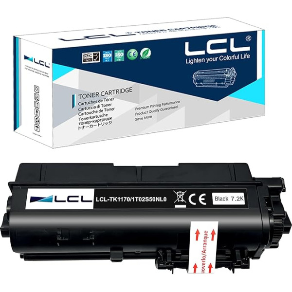 LCL suderinama tonerio kasetė TK1170 TK-1170 1T02S50NL0 (1 juoda) Suderinama su 