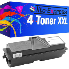 Tito-Express PlatinumSerie 4X Tonera kasetne XXL melnā krāsā, saderīga ar Kyocera Mita TK-1130 FS-1030 FS-1130MFP DP 12 000 lappušu