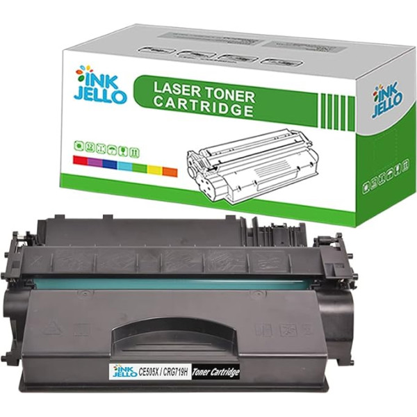 InkJello Kompatibilus tonerio patronas su HP LaserJet P2050 P2050 P2055 P2055d P2055d P2055dn P2055X Canon i-SENSYS LBP-251dw 252dw 253x 6300dn 6310dn 6650dn 6670dn 6680x MF-411dw CE505X/CRG719H (Schwarz)