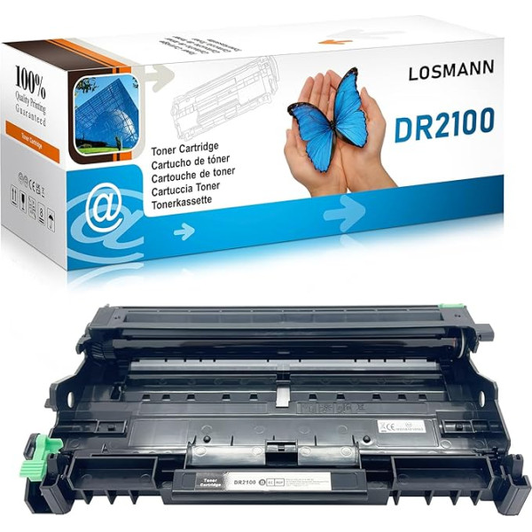 LOSMANN 1x bungas blīvslēgs saderīgs ar Brother DR-2100 DR2100 priekš Brother DCP-7030 DCP-7040 DCP-7045N HL-2140 HL-2150N HL-2170 HL-2170W MFC-7320 MFC-7340 MFC-7440N MFC-7840W