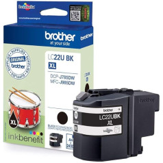 Brother LC22UBK oriģinālā XL tintes kasetne LC-22UBK melnā krāsā Brother MFC-J985DW un DCP-J785DW 2400 lappuses