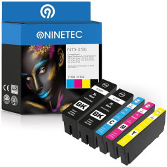 NINETEC NT5-3595 5 kasetņu komplekts, kas saderīgs ar Epson T3591 T3592 T3593 T3594 | Epson Workforce Pro WF4735-DTWF WF4720 sērijas WF4740DTWF WF 4725 DWF WF 4730 DTWF WF4720 DWF