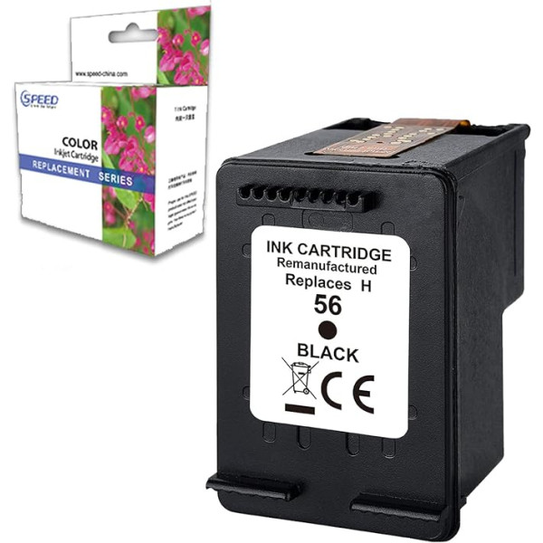 Tintes kasetne, kas saderīga ar HP 56 XL Black 56XL printeri Officejet 4105 4250 5510 6110 Deskjet 5150 5550 5145 Photosmart 7150 7260