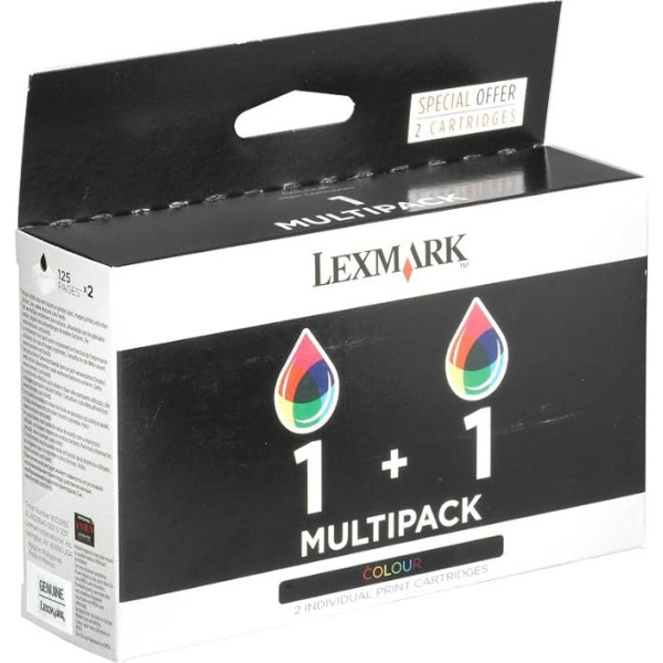 Lexmark 80D2955 1 Tintenpatrone farbig Standardkapazität 2 x 200 Seiten 2er-Pack