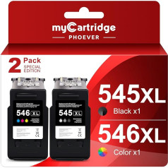 myCatridge PHOEVER 545XL 545XL 546XL kasetnes saderīgas ar Canon printeru kasetnēm 545 546 XL Multipack PG-545XL CL-546XL kasetnes priekš TR4550 PIXMA MX495 TS3150 TR4551 MX490 MG3050 TS3350 MG2950 MG255 0S