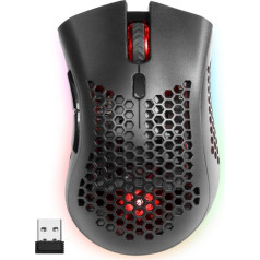 беспроводная мышь gm-709l warlock rf rgb 2400dpi 8p, 5 режимов подсветки, перфорированная 52709