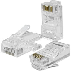 Модульный разъем rj45 | cat6 | utp | позолоченные контакты | 100 шт.