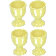 Set of 4 Yellow Soft Ceramic Egg Cups