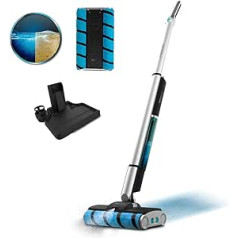 Cecotec Electric Mop FreeGo Wash Twice Spray. 60 W, 40 min autonomija, dubultais veltnis, 450 ml svaiga un 350 ml netīrā ūdens tvertne, ūdens smidzinātājs un pašattīrīšanās pamatne