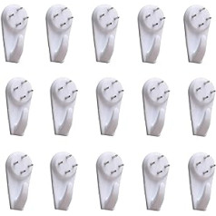 Pack of 20 Hard Walls Drywall Picture Hooks Wall Hooks Multi-Purpose Wall Picture Nail Hooks Invisible Traceless Picture Hanging Kit Made of Plastic for Hanging Paintings Wedding Photos Mirror