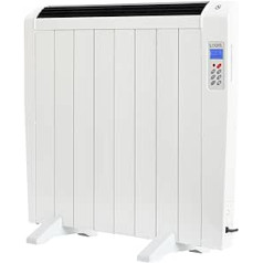 LODEL RA8 - Radiatora elektriskais sildītājs 1200 W, programmējams, ātra apkure, ideāli ≤1 stunda, +/- 12-19m², balts