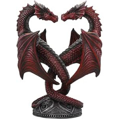 Nemesis Now Dragon Heart Valentīna svečturis 23cm sarkans svečturis, Dragon Heart, Anne Stokes, Valentine's Edition, 23cm, sarkans, sveķi, viens izmērs