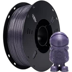 Voxelab 3D printera kvēldiegs, 1,75 mm PLA Pro (PLA+) kvēldiegs, izmēru precizitāte +/- 0,02 mm, 3D drukas materiāls 1 kg/spole – PLA, Galaxy Purple