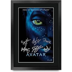HWC Trading Avatar A3 Framed Signed Printed Autographs Picture Print Photo Display Gift For Film Fans