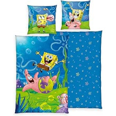 Klaus Herding GmbH Spongebob grozāms gultas veļas komplekts 2-daļ. 135 x 200 cm 80 x 80 cm