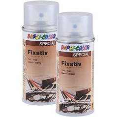 2 x Dupli Color Fixative, labai permatomas matinis apsauginis kreida, pastelinė anglis 150 ml