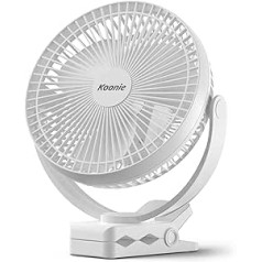 Rechargeable Portable Fan, 10000mAh 8 Inch Battery Operated Fan, USB Fan, 4 Speeds Strong Airflow, Gym, Treadmill