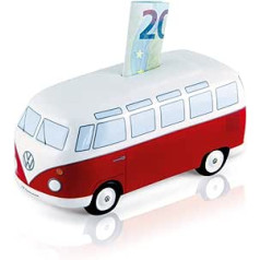BRISA VW kolekcija — Volkswagen Economy Box Pig Tin T1 Bulli Bus Samba dizainā (klasisks autobuss/sarkans)