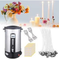 Treesunshine Electric Wax Melter, 10.8 L Wax Melter with Heated Nozzle, Make Your Own Candles, LED Display Temperature, DIY Candles Make Your Own Set, for Beginners, Adults