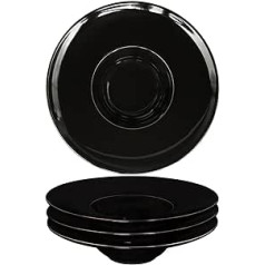 jinsongdafa sriubos dubenys, sriubos lėkštės, makaronų lėkštės, 250 ml, makaronų dubenėlių rinkinys su 4 dalimis, juodos plokščios dubenų lėkštės, porcelianiniai dubenys su ir apvadu, geriausia dovana (juoda 26 cm)