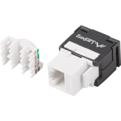 Keystone modulis bez instrumentu ligzda rj45 - lsa utp cat.6a 180 grādi montāžas kārbai