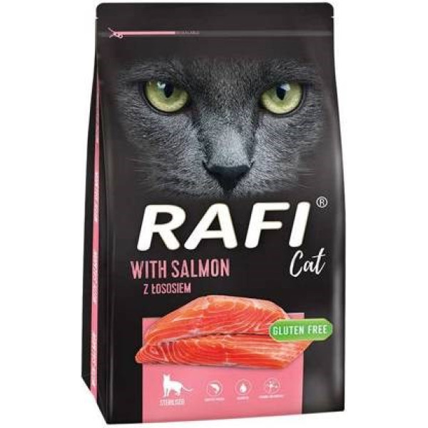 rafi cat sterilizēts laši - sausa kaķu barība - 7 kg