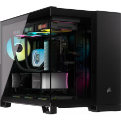 Korpuss 2500d tg matx mid-tower melns