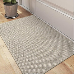 DEXI Dirt Trapper Mat Indoor 44 x 76 cm, neslīdošs durvju paklājs, mazgājams, absorbējošs durvju paklājs, plāns durvju paklājs, ūdensizturīgs ieejas paklājs priekšdurvīm un gaitenim, bēšs