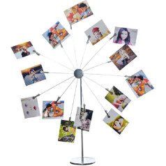 Darbvirsmas foto turētājs ar klipiem, 14-AST Tree Style Desktop Photo Holder/Memo Photo Holder/Card Holder Sky Wheel Romantic Design