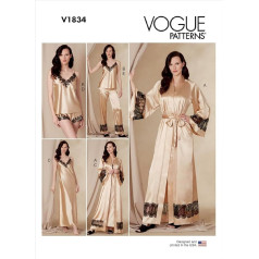 Vogue Patterns V1834F5 Sieviešu F5 (16-18-20-20-22-24) Papīra gultasveļa