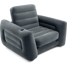 Intex Unisex - Pieaugušo 66551ep Izvelkamais krēsls Piepūšamā gulta Grey Twin Chair