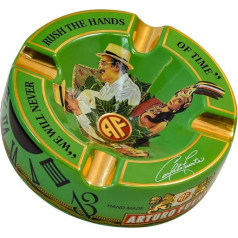 Arturo Fuente pelnu trauks, porcelāna, liels, 22,2 cm, zaļš