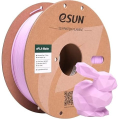 eSUN Upgraded Matte PLA Filament 1,75 mm, matēts PLA 3D printera filaments, izmēru precizitāte +/- 0,02 mm, 1 kg spole (2,2 lbs), 3D drukāšanas filaments 3D printerim, matēts violeti purpursarkans