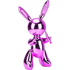 suruim Cute Balloon Rabbit Statue Resin Sculpture Animal Figures Home Decor Modern Nordic Home Decor Accessories for Living Room (25cm, violeta)