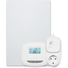 Bosch Heat Infrared 4000 P - infrasarkanais sildītājs ar radio kontroliera un kontaktligzdas adaptera komplektu - energoefektīvs radiators ar ideālu siltuma sadalījumu - 1000 W (30 m²)