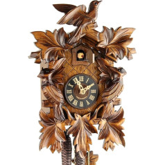 Eble Cuckoo Clock Oriģinālais Melnā meža pulksteņrādis ar kukaini Īsta koka mehāniskais 1 dienas piedziņas VDS sertifikāts Trīs putni 35 cm 32-06-12-10