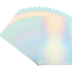 YAYODS 100 loksnes hologrāfiskā kartona A4 sudraba hologrāfiskais papīrs metālisks varavīksnes papīrs kartona folijas papīrs mākslas amatiem partiju dekorēšanai scrapbooking kartīte ar