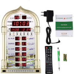 Dpofirs Lūgšanu Pulkstenis Islāms Azan Akumulatora mošejas Pulkstenis Atskaņo Islāma Musulmaņu Azan Digitālais musulmaņu lūgšanu modinātājs Athan Islāms Lūgšanu Musulmaņu