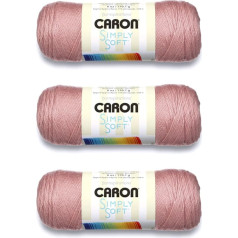 Caron Simply Soft Victorian Rose dzija - 3 iepakojumi pa 6oz - Akrils - 4 vidēji (Worsted) - 300 metri - Adīšana, tamborēšana un amatniecība