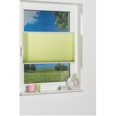 K-home Klemmfix Easy Plisēta žalūzija, zaļa, 90 cm x 130 cm (platums x garums)