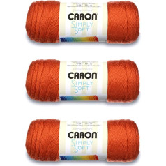 Caron Simply Soft Pumpkin dzija - 3 iepakojumi pa 6oz - Akrils - 4 vidējie (Worsted) - 300 metri - Adīšana, tamborēšana un amatniecība