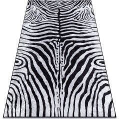 paklāji Miro 51331.803 Zebra neslīdošs veļas paklājs 80 x 150 cm melns/balts